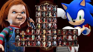 Mortal Kombat 9 - CHUCKY & SONIC - Expert Tag Ladder - Gameplay @(1080p) - 60ᶠᵖˢ ✔