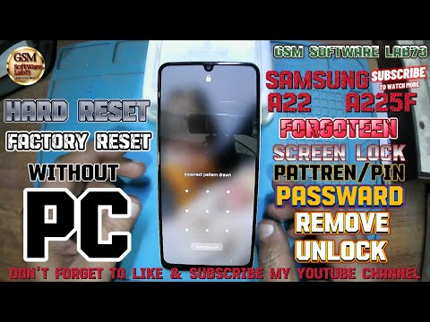 How to Hard Reset Samsung A22|Samsung A22 A225F Factory Reset|Samsung A22 ka  Lock kaise tode