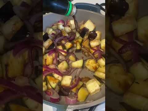 20 Minute Meal: Eggplant + Tofu StirFry Easy Weeknight Dinner Recipe