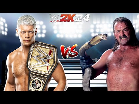 WWE 2K24 CODY RHODES VS. JAKE THE SNAKE ROBERTS FOR THE WWE CHAMPIONSHIP BELT!