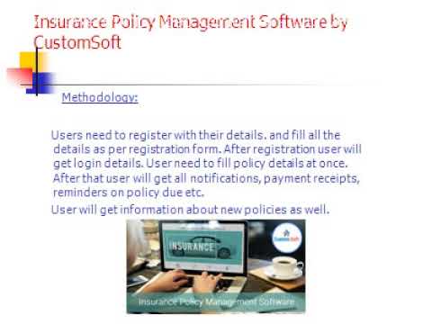 Insurance policy management Software by CustomSoft