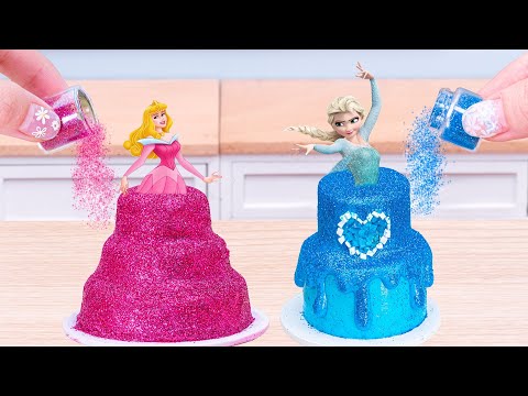 Beautiful Princess Pull me up Cake 🎂 Fancy Miniature Disney Princess Birthday Cake by Lotus Cakes