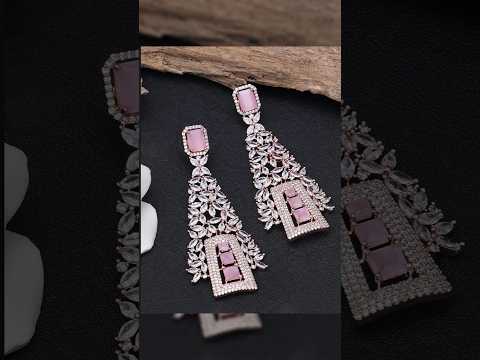 most beautiful unique pink color earrings design/ #jwellery #bridaljewellery #2024 #earrings #viral