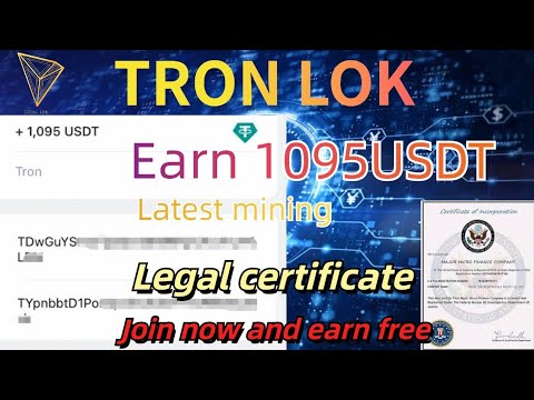 🔥Millionaire #tronlok Get 10000usdt for free #online mining machine #stable income