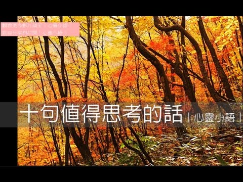 十句值得思考的話｜心靈小語｜150116 2