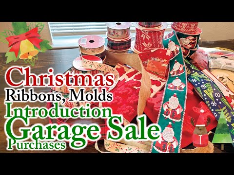 Introduction of Garage Sale Purchases! Xmas Ribbons🎀 Xmas Molds for Baking🎄🎅ASMR, Lifestyle, Bible