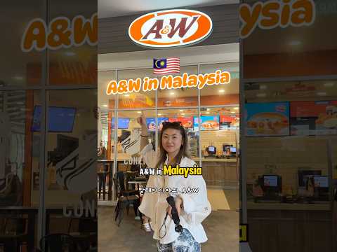 A&W fried chicken and root beer in Ayam Goreng! #malaysia #mukbang   #shorts