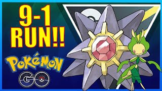 THUNDER STARMIE AND LEAVANNY GO 9-1 IN ULTRA LEAGUE!! | POKÉMON GO BATTLE LEAGUE