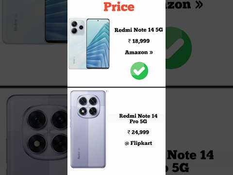 Redmi Note 14 5G vs Redmi Note 14 Pro 5G | #review #shortvideo #tech #trending #trendingshorts