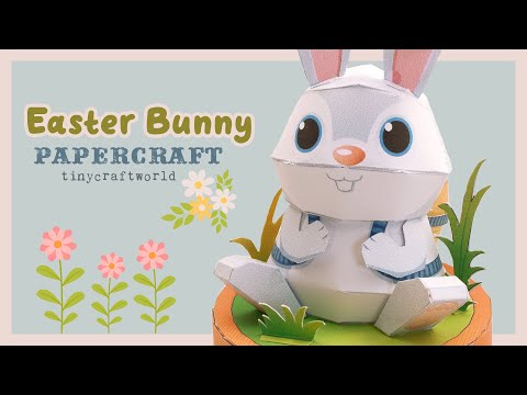 DIY Easter Bunny Paper figure (paper-replika papercraft)