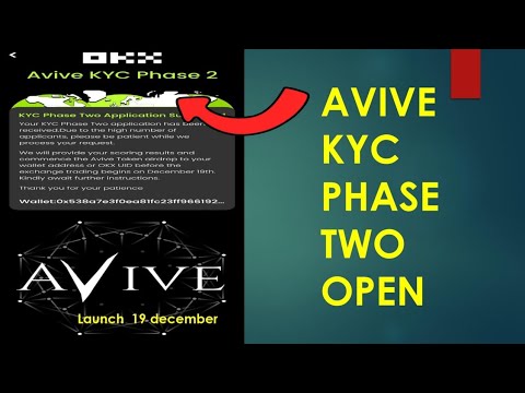 Avive kyc phase 2 | Avive add wallet address | Avive withdrawal | Avive launch