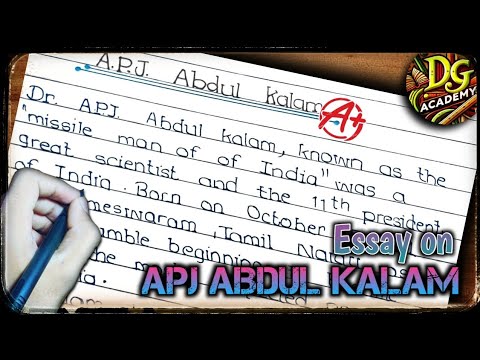 Essay On APJ Abdul Kalam In English || Essay On Dr APJ Abdul Kalam ||