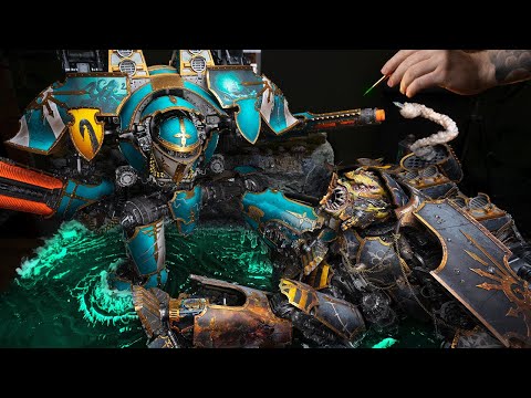 Duel of the Titans – unreal diorama / 12 months work / 70 kg of clear resin / Warhammer