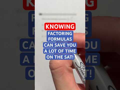 Knowing Factoring Formulas Can Save You A LOT of Time on the SAT! #Shorts #SAT #math #algebra