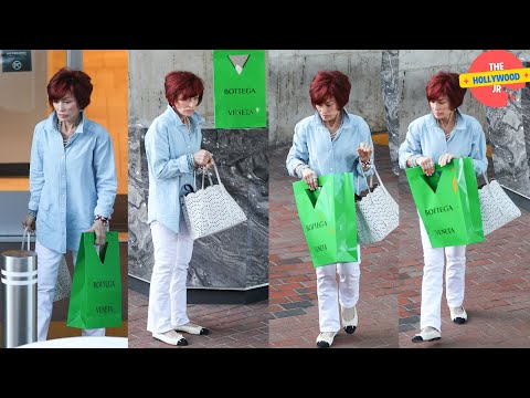 TV PERSONALITY SHARON OSBOURNE WAS SEEN SHOPPING FOR BOTTEGA VENETA @ NEIMAN MARCUS IN BEVERLY HILLS