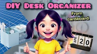 Aesthetic Desk Organizer Idea💡out of paper and waste cardboard || DIY Calendar || Easy Paper Craft