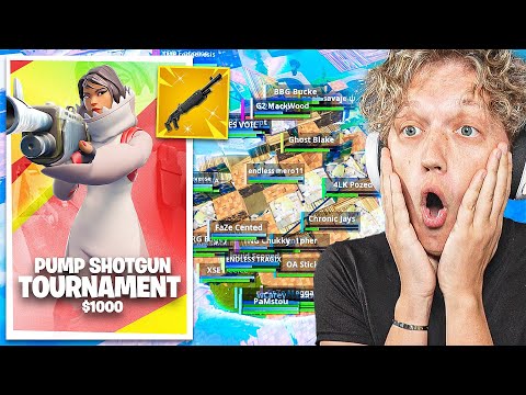 I Hosted a $1000 PUMP SHOTGUN ONLY Tournament In Fortnite!