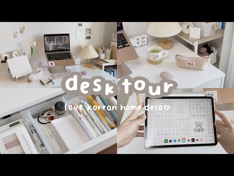 【desk tour】Korean-style cozy desk at home 🌱