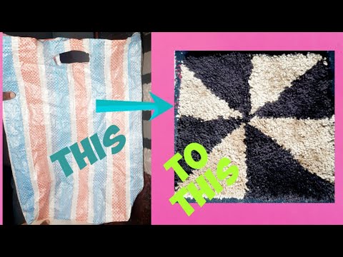 How to make a door mat using a sack // doormat ideas // doormat making at home