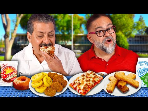 Mexican Dads Try American School Lunch!