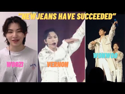 SVT’s Woozi *COMPLIMENTS* NewJeans during fan-call (Best supporters)