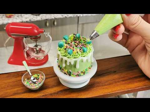 REAL mini macaron cake, REAL mini cooking / mini food / ASMR