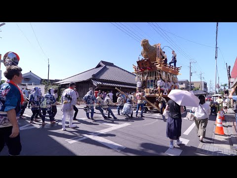 佐原の大祭2023夏　楽日　旧ダイボシ角での四町