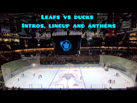 Leafs Vs Ducks Intros, Lineup, and National Anthems December 12th 2024