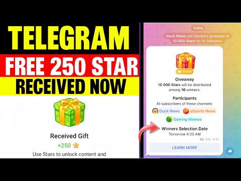 Earn Telegram 250 Star Free | How to Get Free Telegram Stars | Telegram Stars Free Loot