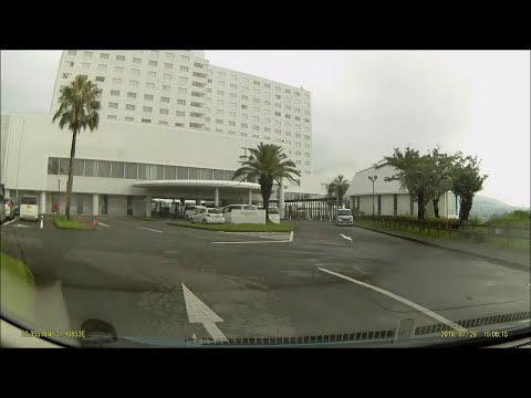 【前面展望】ホテル＆リゾーツ 別府湾 駐車場（大分県速見郡日出町）Japanese parking lot - Hotel & Resorts BEPPUWAN