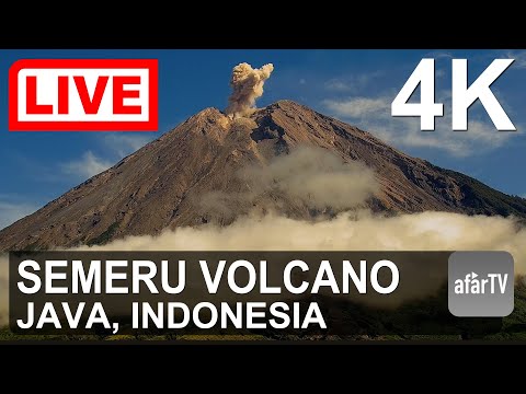 🔴 Live Now: 24/7 Erupting Semeru Volcano in Java, Indonesia in 4K Ultra HD