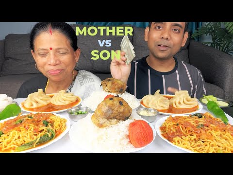 FOOD EATING CHALLENGE MOTHER VS SON