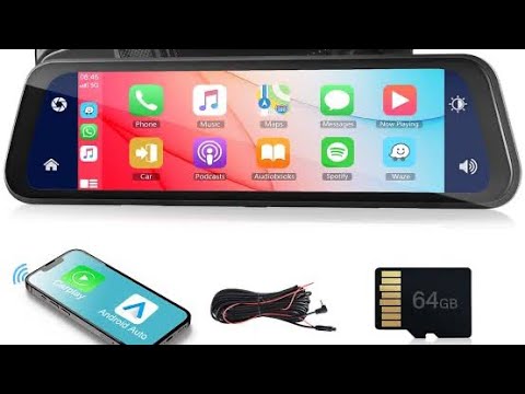 Mirror Dashcam Wireless Carplay Android auto Unboxing