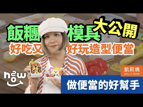 簡單做出超萌造型便當 | 飯糰模具大公開 | 消耗孩子體力神器 | 凱莉媽 | HOWTWO Ver.