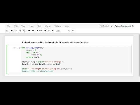 Day 71: Python Program to Find the Length of a String without Library Function