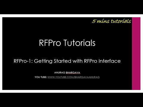 RFPro-1: Getting Started with RFPro Interface