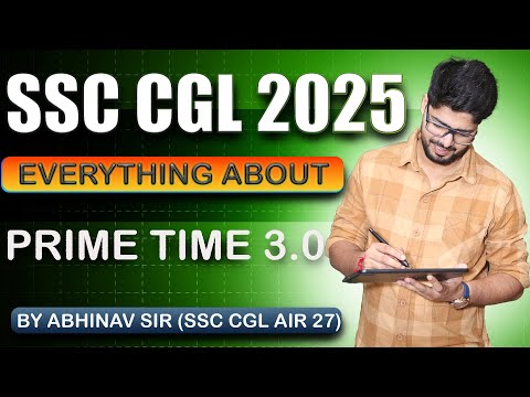 SSC CGL 2025 Batch I Schedule of Prime Time 3.0