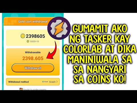 GUMAMIT AKO NG TASKER APP KAY COLOR LAB AT DUMAMI NGA COINS AT DIAMONDS KO! STEP BY STEP TUTORIAL