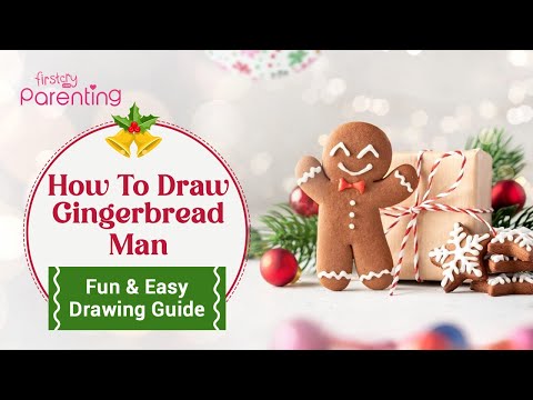 How To Draw a Gingerbread Man - An Easy  Step-by-Step Guide | Christmas Drawing