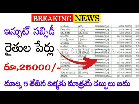 ఇన్పుట్ సబ్సిడీ రైతుల పేర్లు||How to Check AP Input Subsidy Eligibe list 2024 Telugu