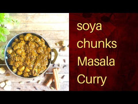 Soya Chunks Curry Recipe/ Meal Maker Gravy/ Side dish