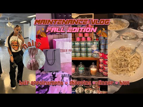 FALL VLOG☆ maintenance+self care | hair appointment , nails, shopping, haul || Ra’Mariah Alexia