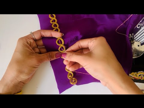 डोरी से बनाएँ ब्यूटीफुल डिज़ाइन/How to make beautiful design for palazzo and sleeves