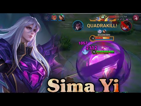 Honor of Kinga Sima Yi Dark Magic Epic Skin Full Gameplay Rank Master