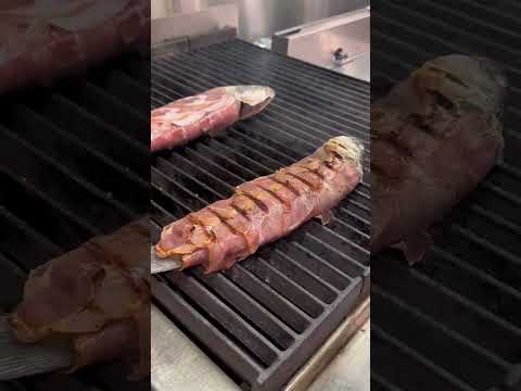 Grilling Prosciutto-Wrapped Branzino With Oak Grillwood Assist On Vulcan SMOKER-VACB #shorts