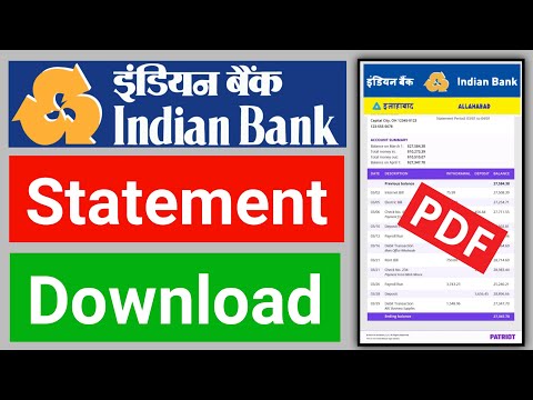 Indian Bank STATEMENT Download (pdf) kaise kare ? how to download indian bank statement