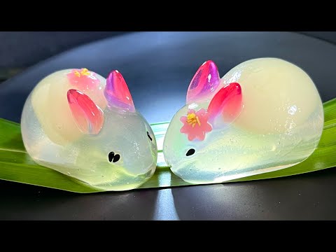 【小兔水晶月餅】超級可愛，适合送给你心愛家人和朋友Cute Rabbit Jelly Mooncake | Agar-agar Recipes