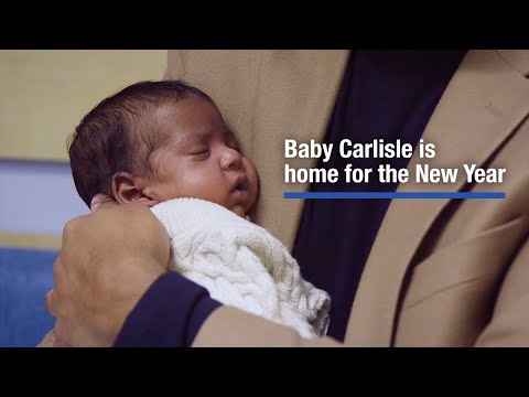 After spending 17 weeks in the NICU, baby Carlisle is home for the New Year