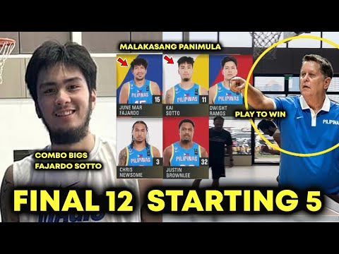 First Day ng Gilas Practice. KAI SOTTO Ganado. Final 12 Starting 5. Combo Bigs Duo Malakas na Umpisa