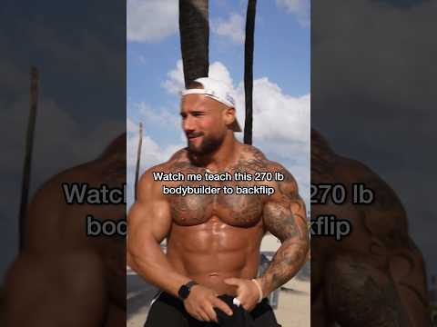 Can a 270 lb Bodybuilder Do A Backflip? (LET'S FIND OUT) #backflip #bodybuilding